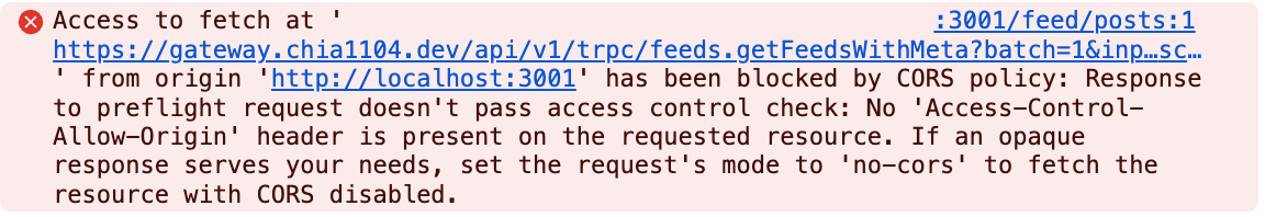 cors error