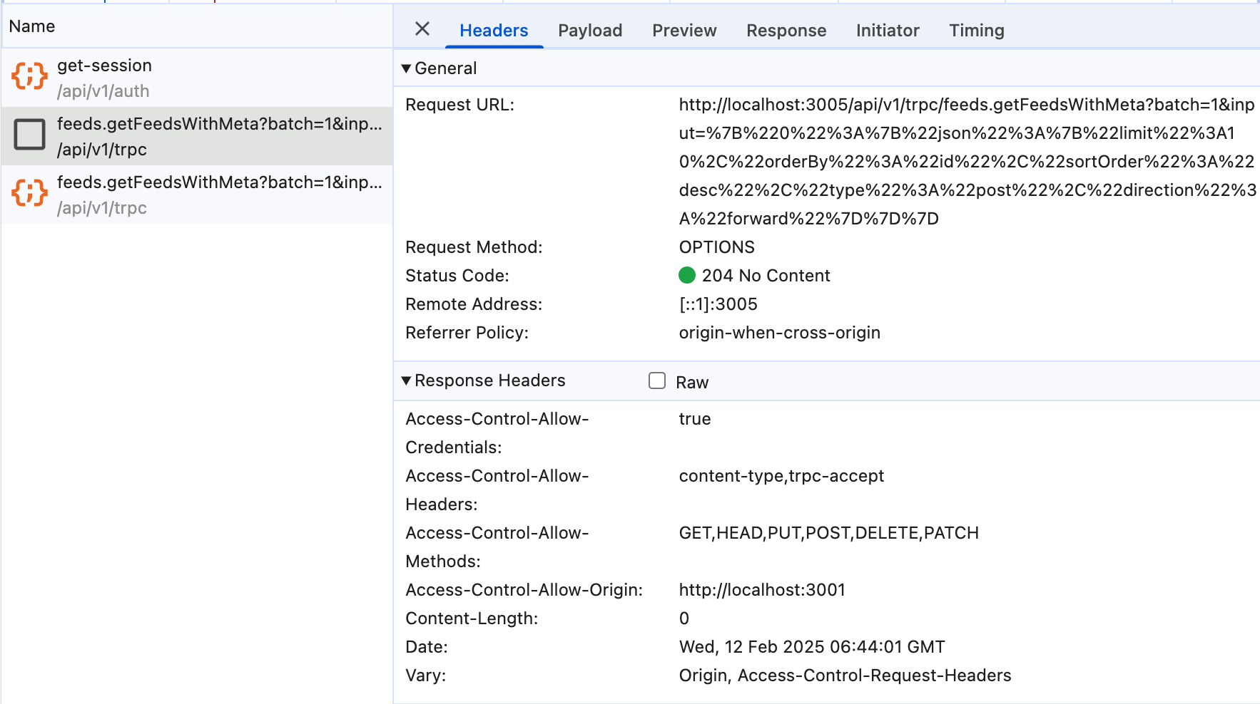 option request details